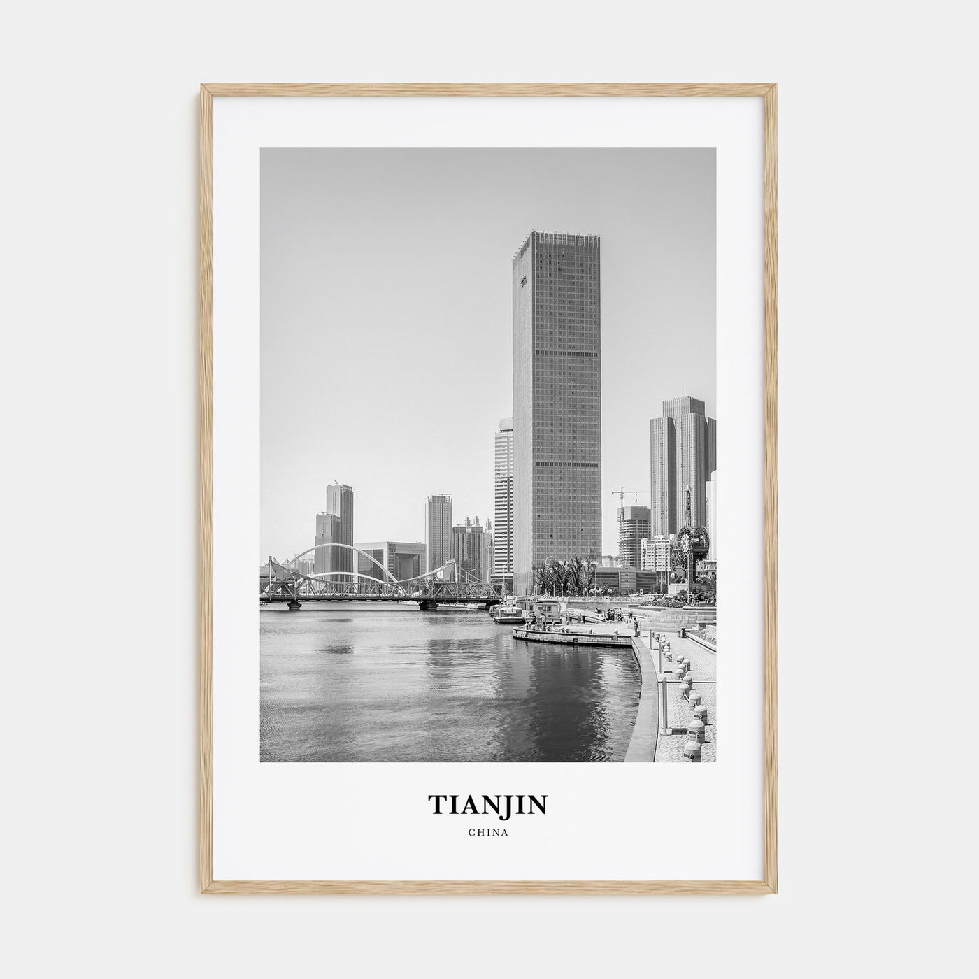 Tianjin Portrait B&W Poster