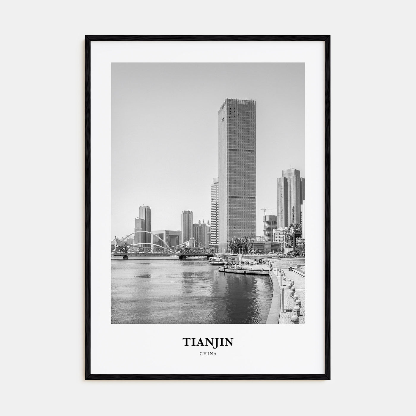 Tianjin Portrait B&W Poster