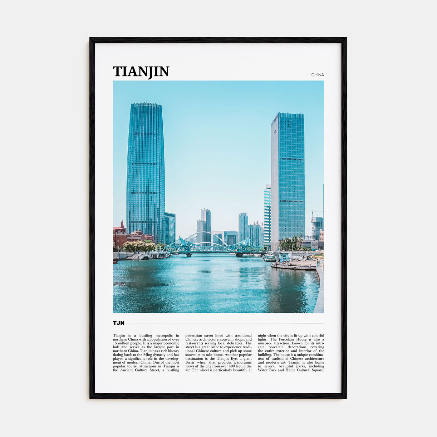 Tianjin Travel Color Poster