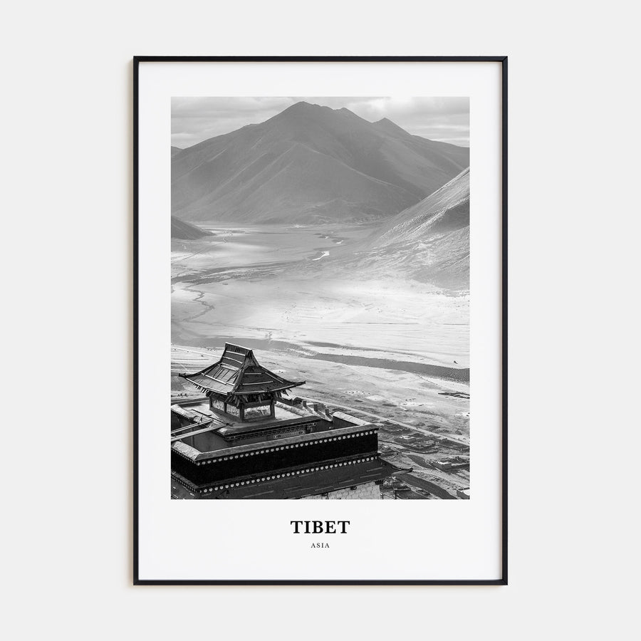 Tibet Portrait B&W Poster