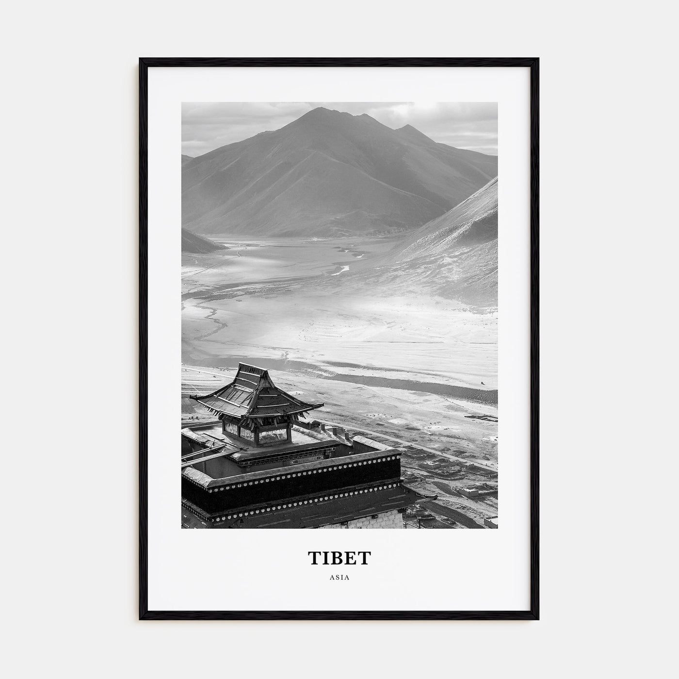 Tibet Portrait B&W Poster