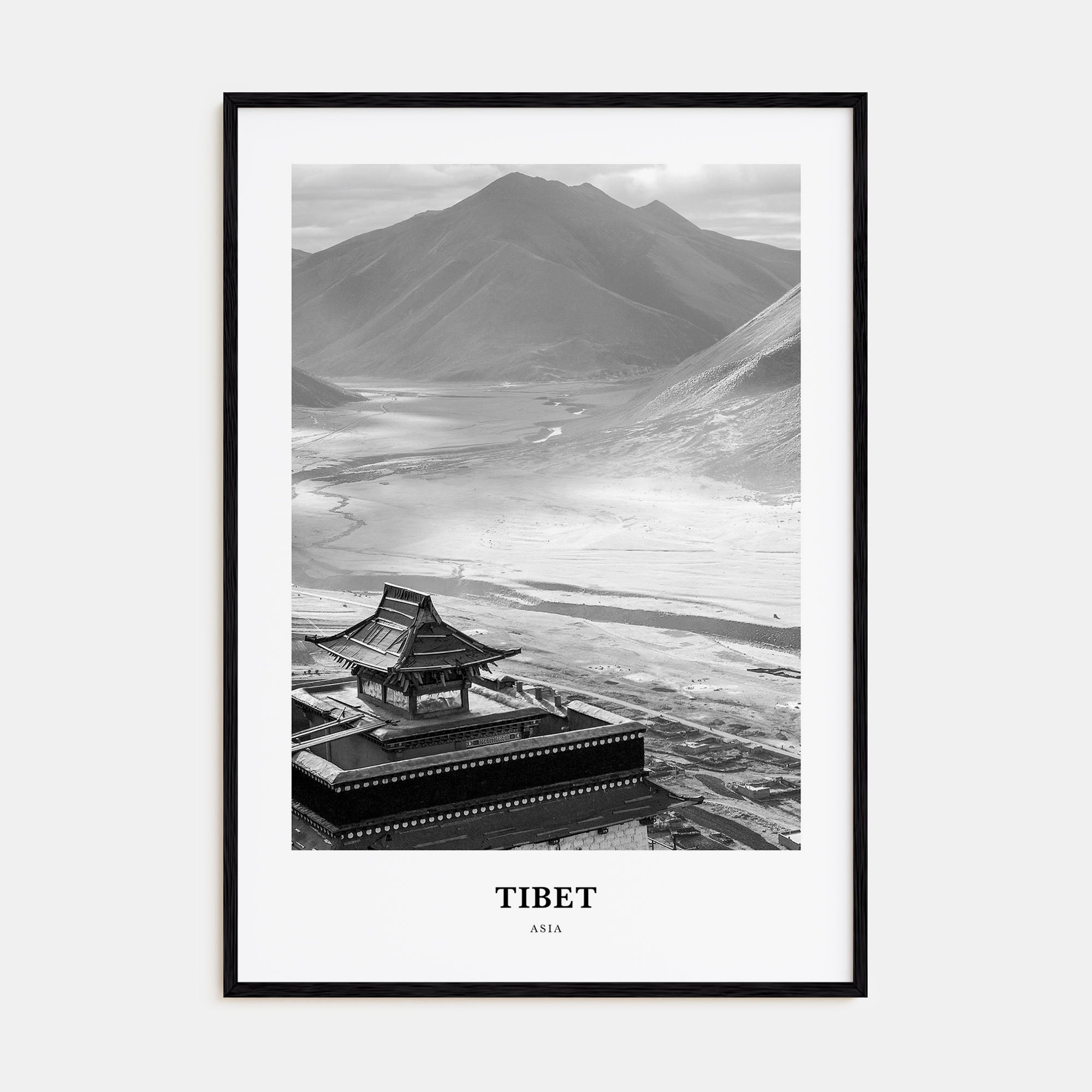 Tibet Portrait B&W Poster