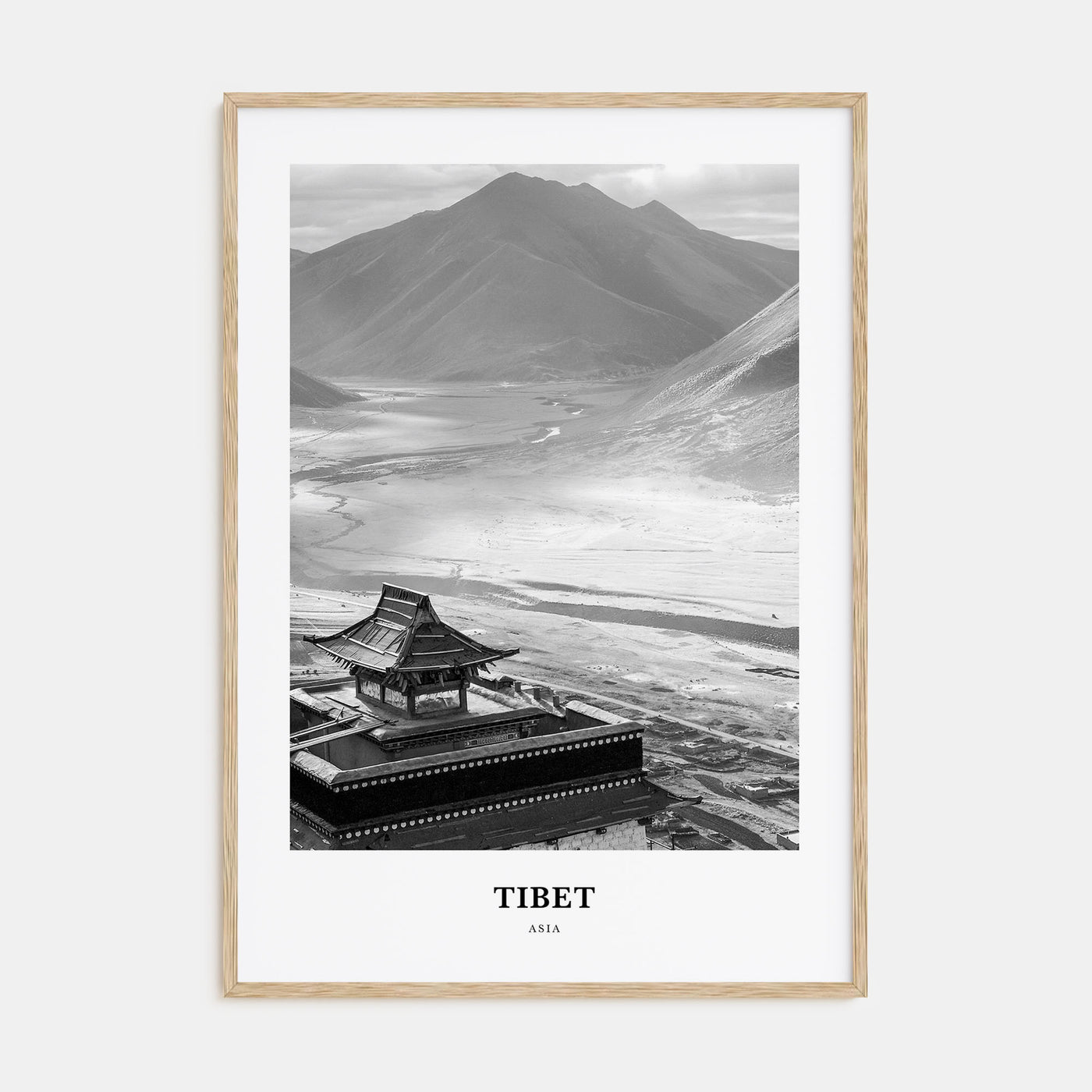 Tibet Portrait B&W Poster