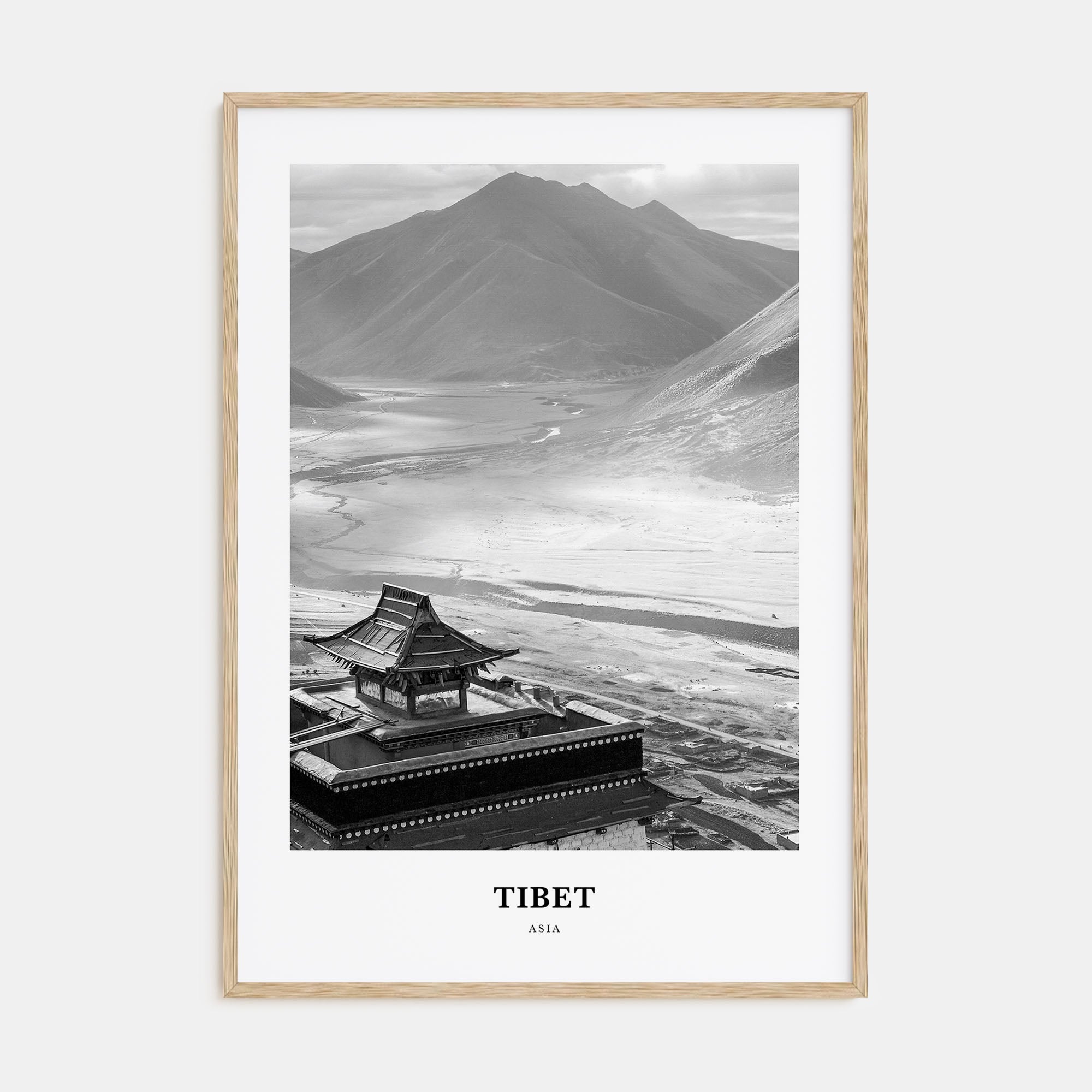 Tibet Portrait B&W Poster