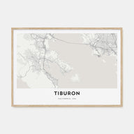 Tiburon Map Landscape Poster
