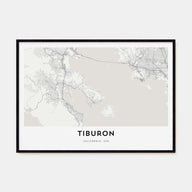 Tiburon Map Landscape Poster