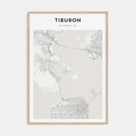Tiburon Map Portrait Poster