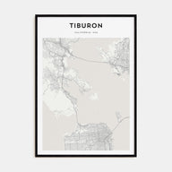Tiburon Map Portrait Poster