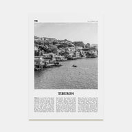 Tiburon Travel B&W Poster