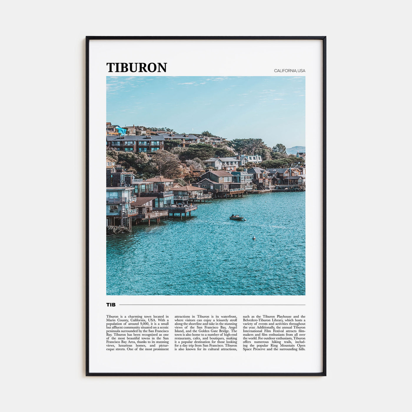 Tiburon Travel Color Poster