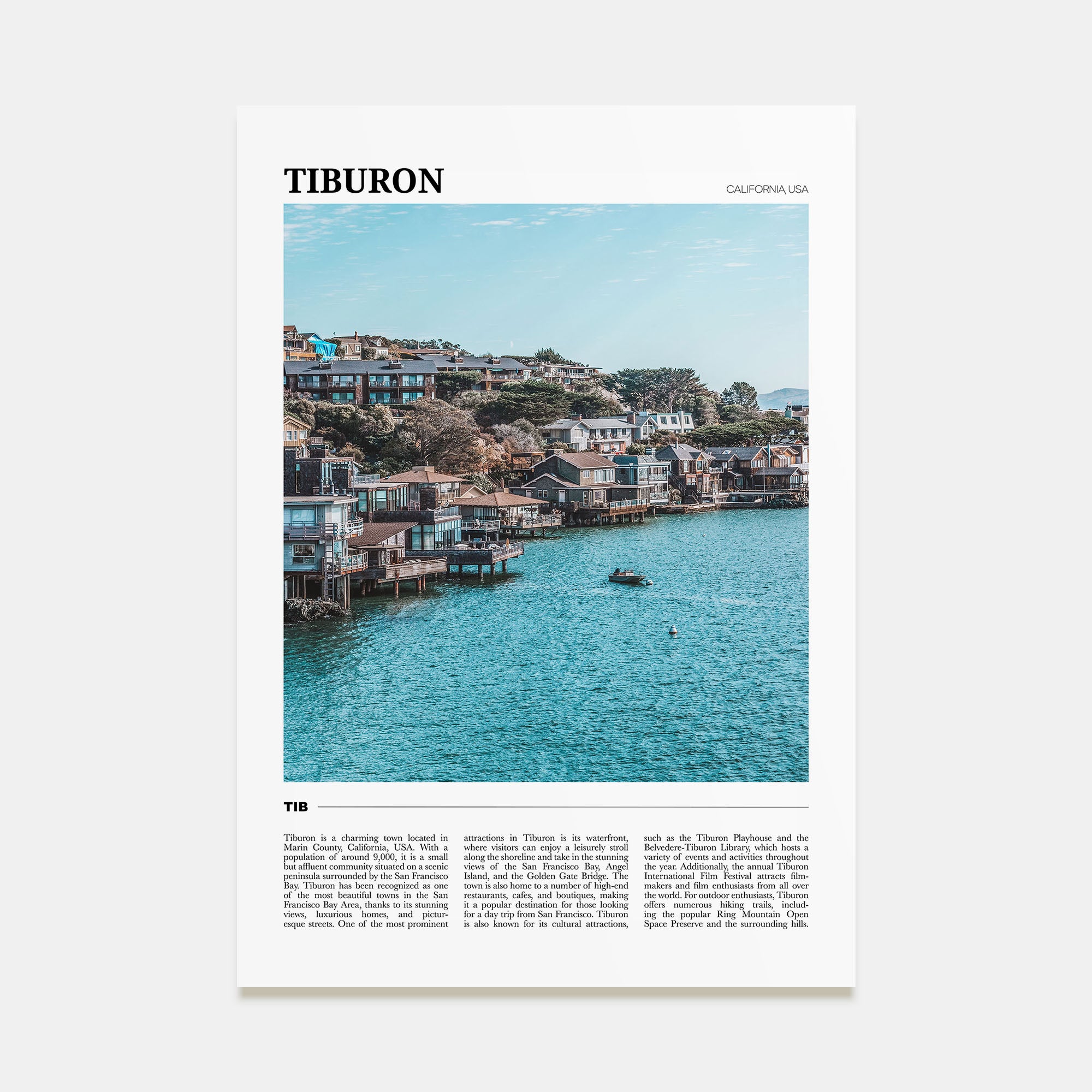 Tiburon Travel Color Poster