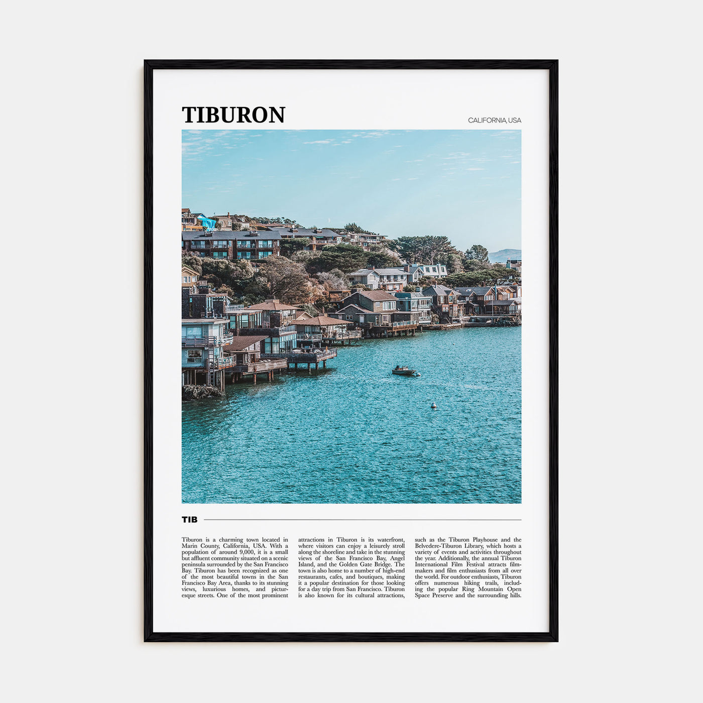 Tiburon Travel Color Poster