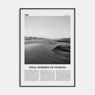 Tidal Marshes of Georgia Travel B&W Poster