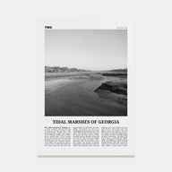 Tidal Marshes of Georgia Travel B&W Poster