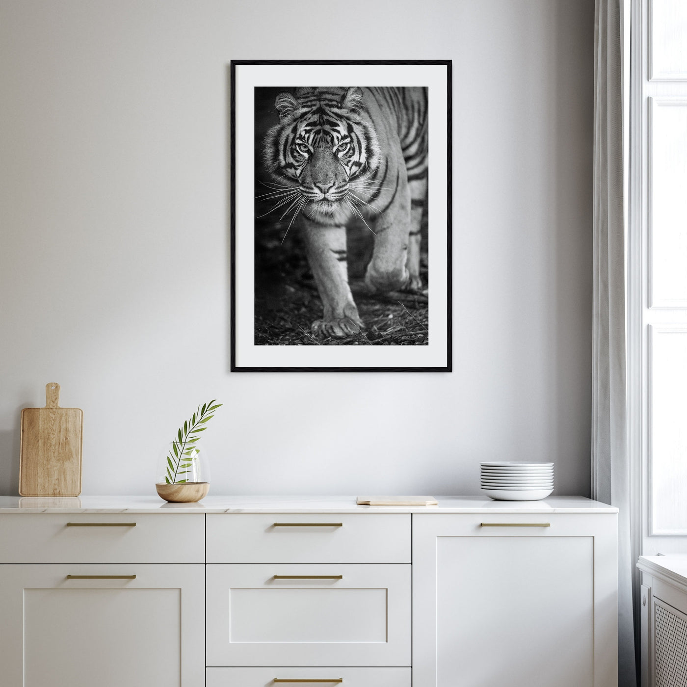 Tiger Photo B&W No 2 Poster