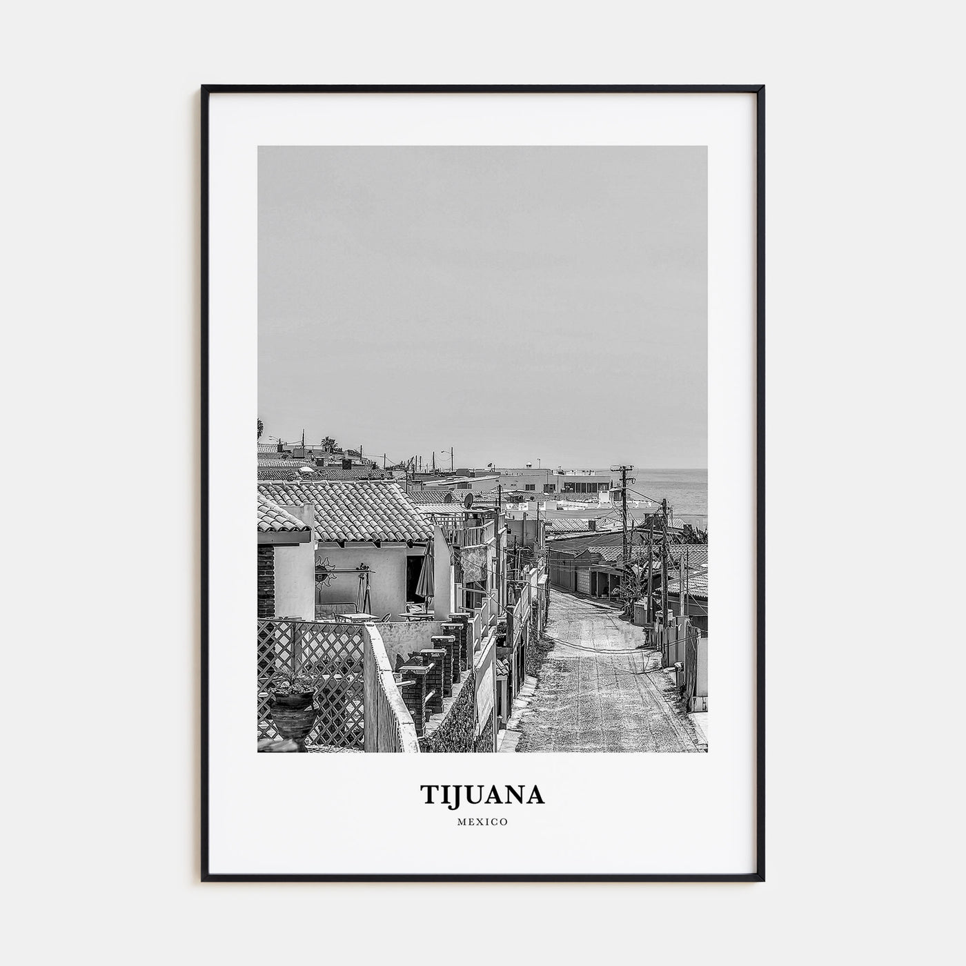 Tijuana Portrait B&W Poster