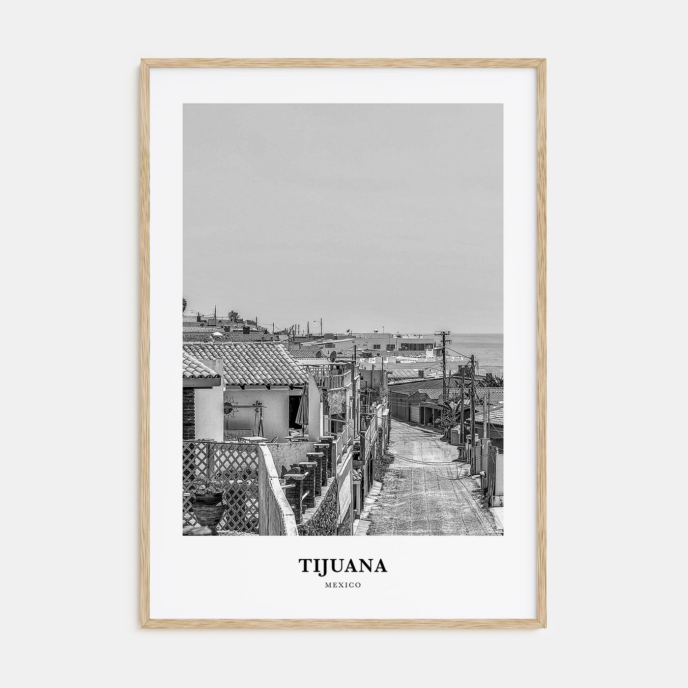 Tijuana Portrait B&W Poster
