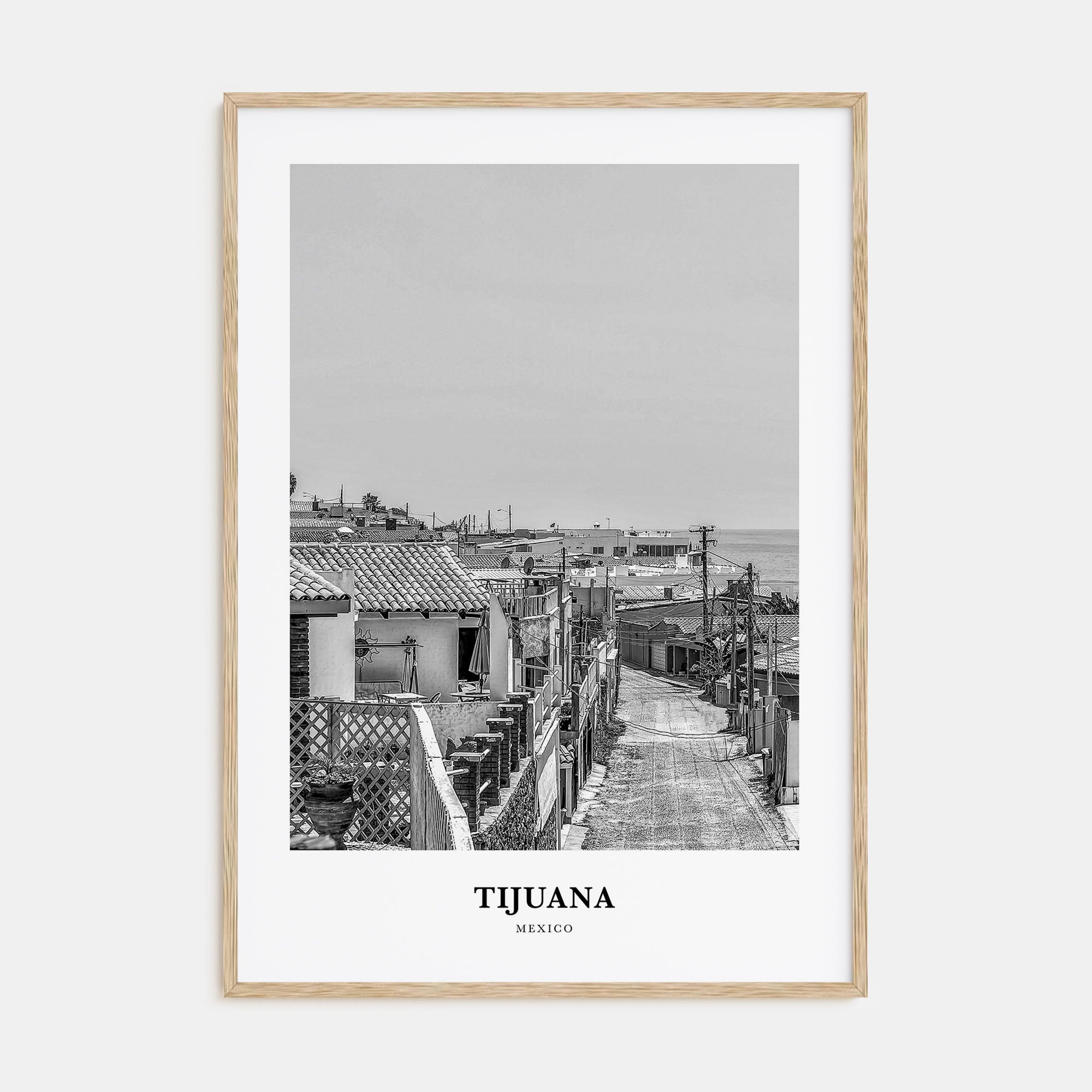 Tijuana Portrait B&W Poster