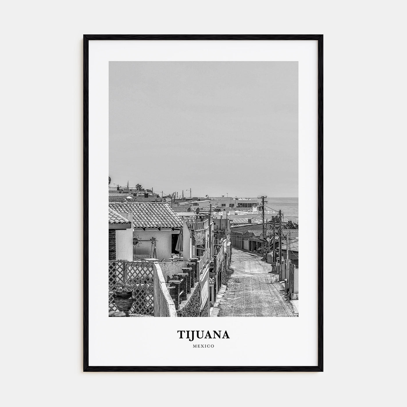 Tijuana Portrait B&W Poster