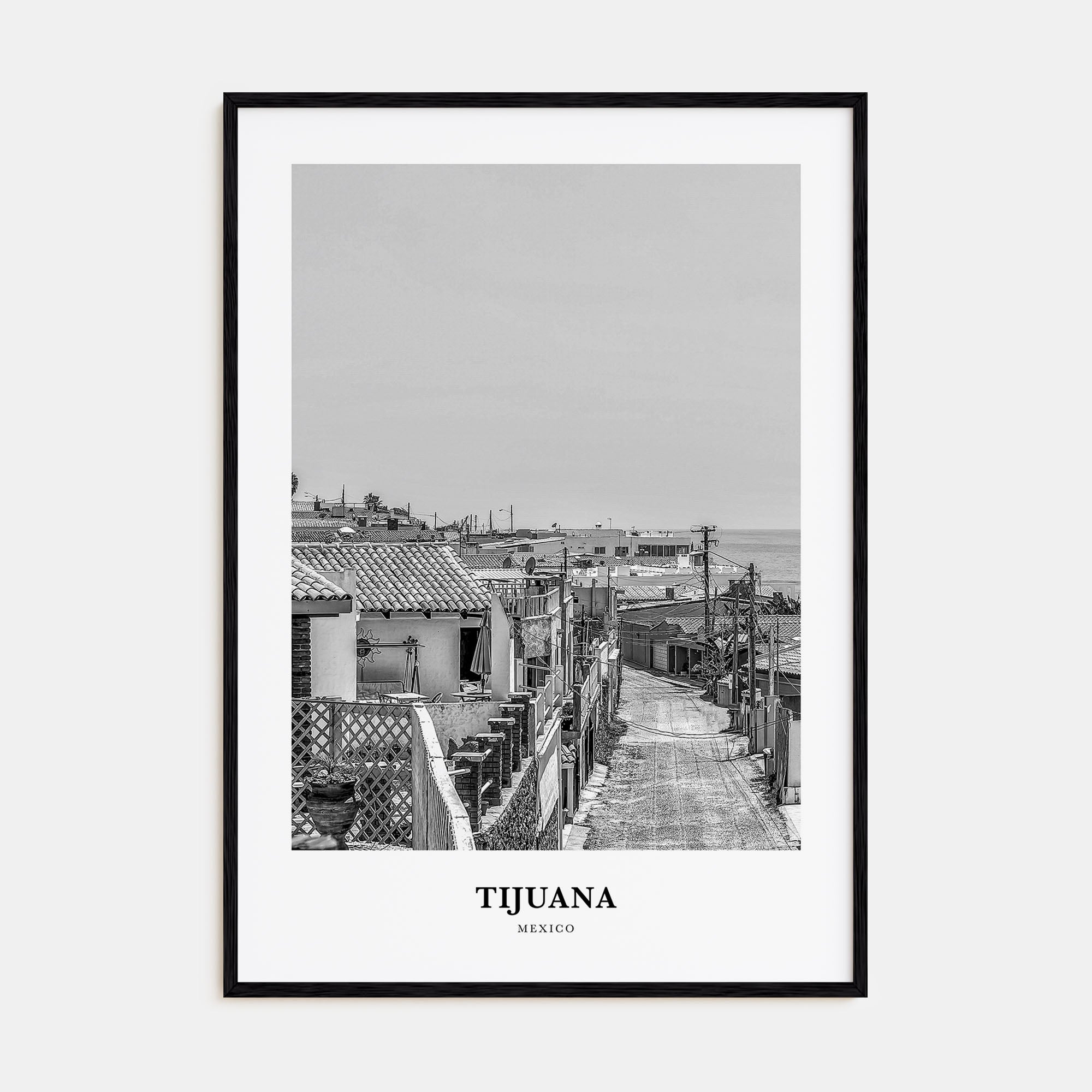Tijuana Portrait B&W Poster