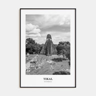 Tikal Portrait B&W Poster