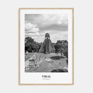 Tikal Portrait B&W Poster