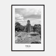 Tikal Portrait B&W Poster