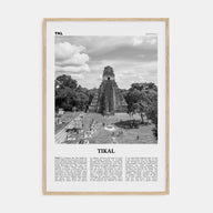 Tikal Travel B&W Poster