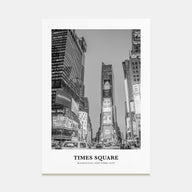 Times Square Portrait B&W Poster