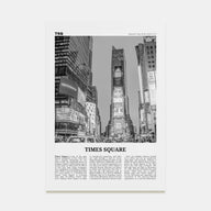 Times Square Travel B&W Poster
