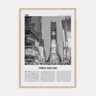 Times Square Travel B&W Poster