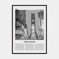 Times Square Travel B&W Poster