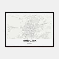 Timisoara Map Landscape Poster