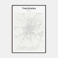 Timisoara Map Portrait Poster