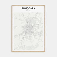 Timisoara Map Portrait Poster