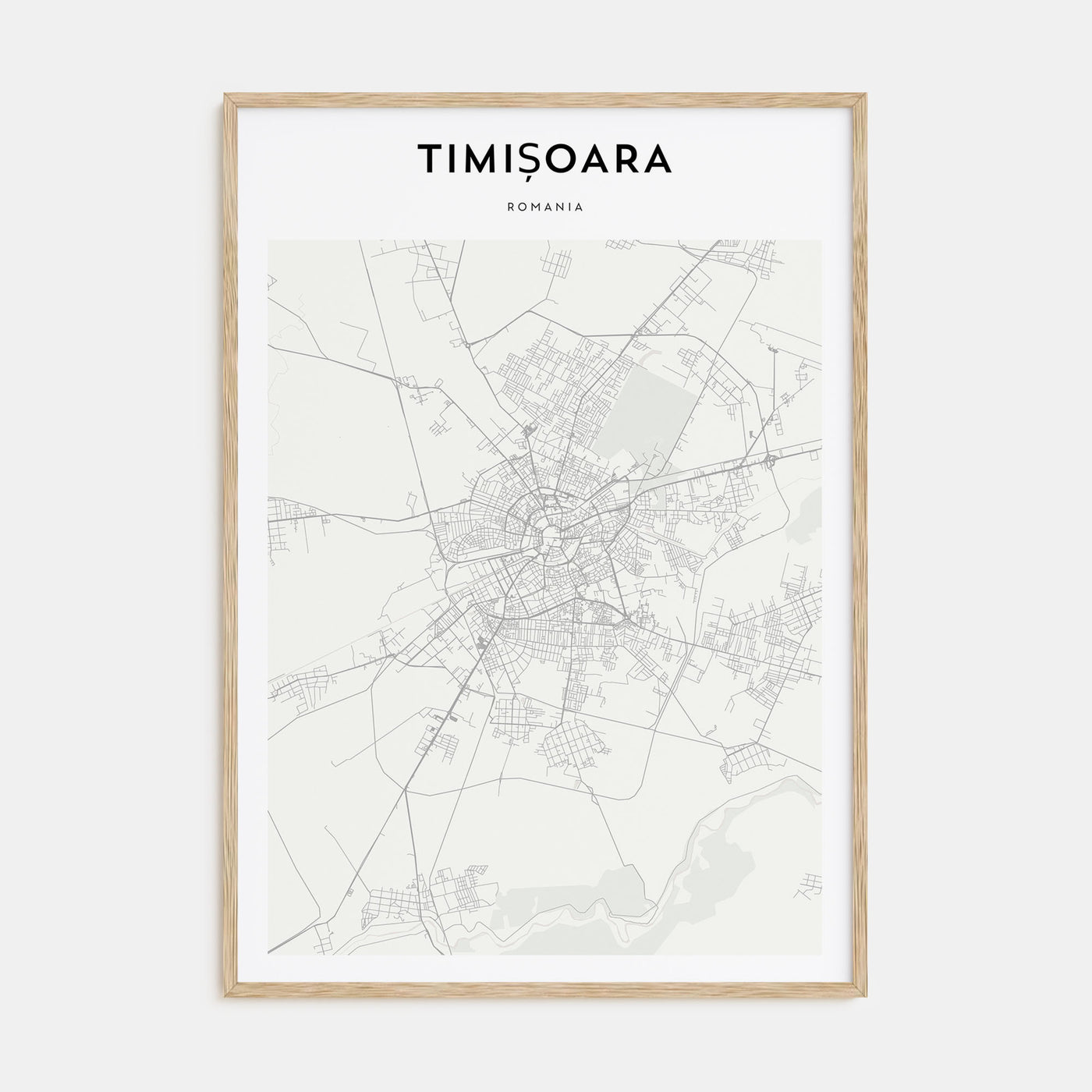 Timisoara Map Portrait Poster