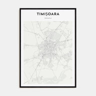 Timisoara Map Portrait Poster