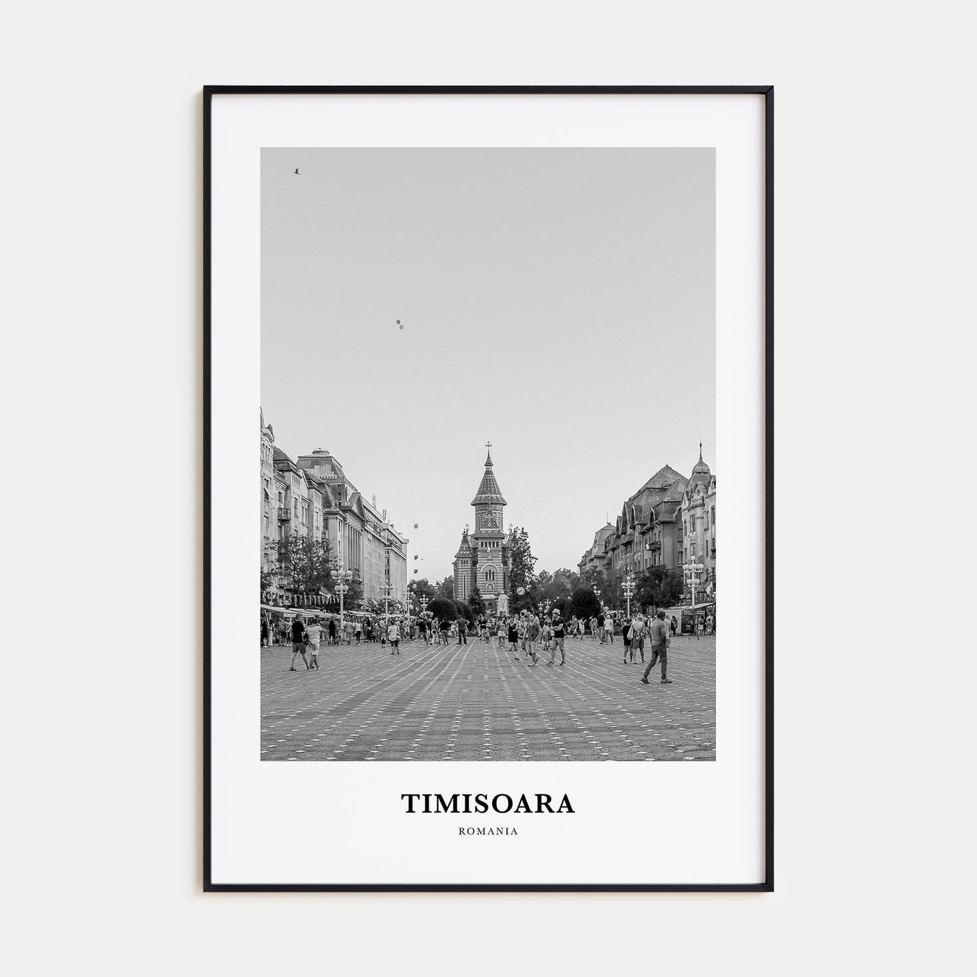 Timisoara Portrait B&W No 2 Poster