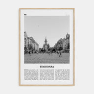Timisoara Travel B&W No 1 Poster