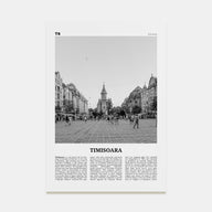 Timisoara Travel B&W No 1 Poster