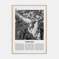 Timisoara Travel B&W No 2 Poster