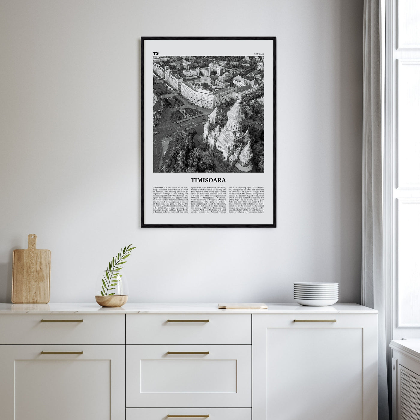Timisoara Travel B&W No 2 Poster