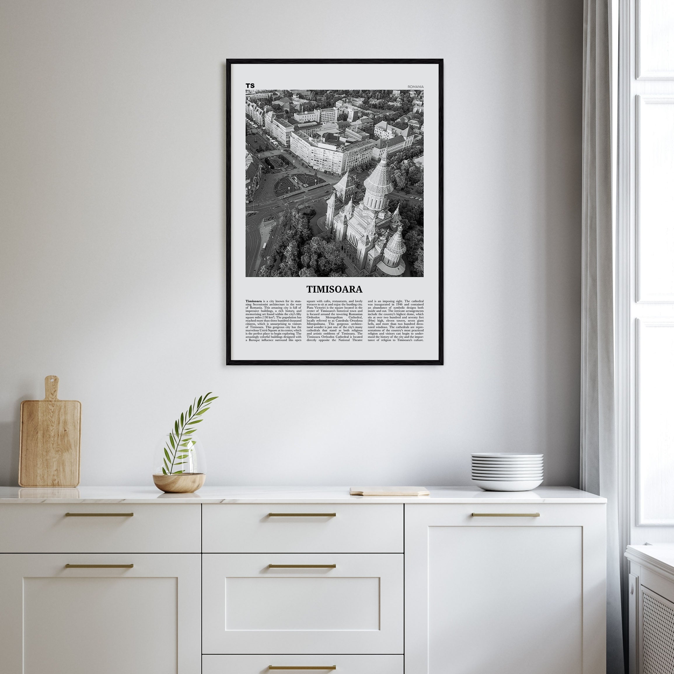 Timisoara Travel B&W No 2 Poster