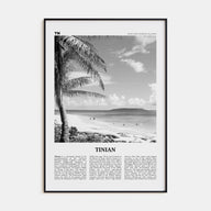 Tinian Travel B&W Poster