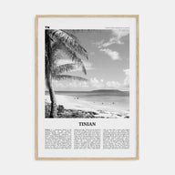 Tinian Travel B&W Poster