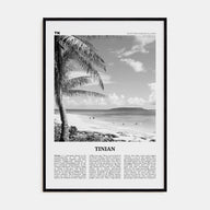 Tinian Travel B&W Poster