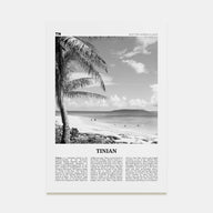 Tinian Travel B&W Poster