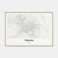 Tirana Map Landscape Poster