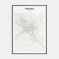 Tirana Map Portrait Poster