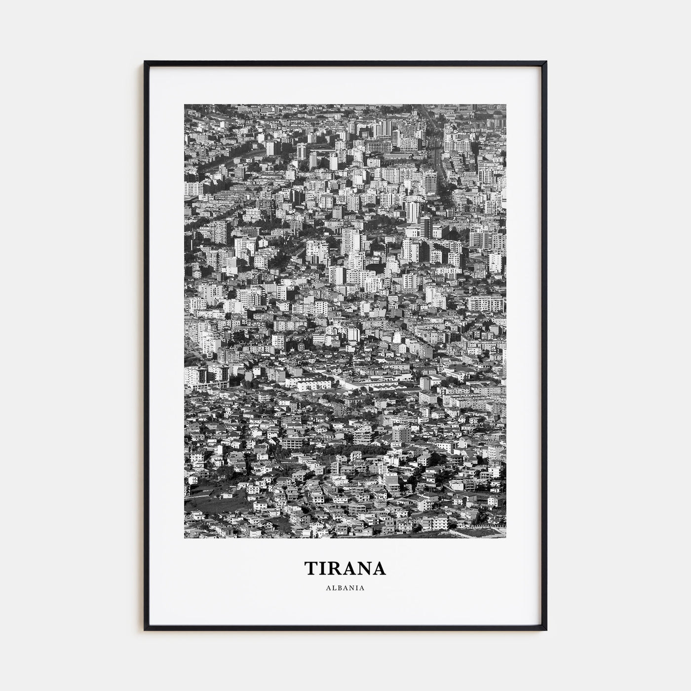 Tirana Portrait B&W Poster